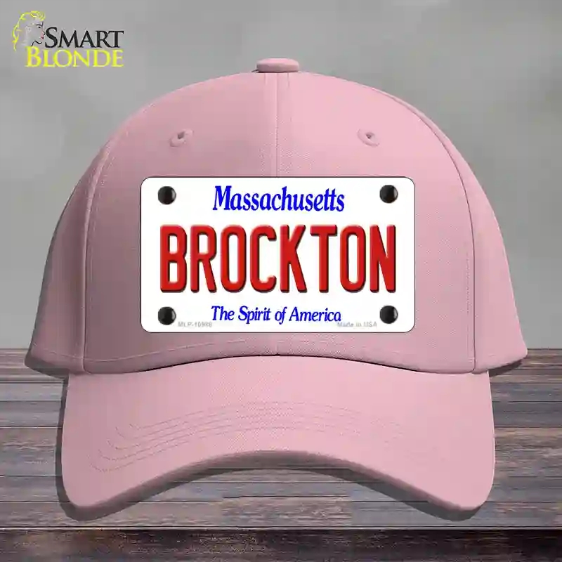 HAT05-MLP-10988 Brockton Massachusetts Novelty License Plate Hat, Cotton - Pink