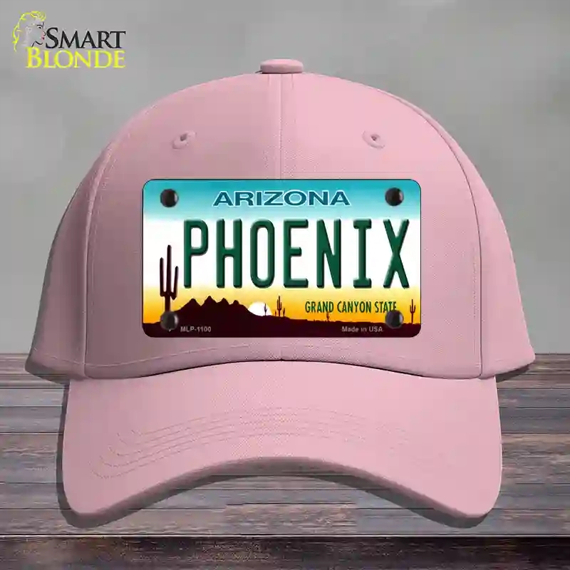 HAT05-MLP-1100 Phoenix Arizona Novelty License Plate Hat, Cotton - Pink