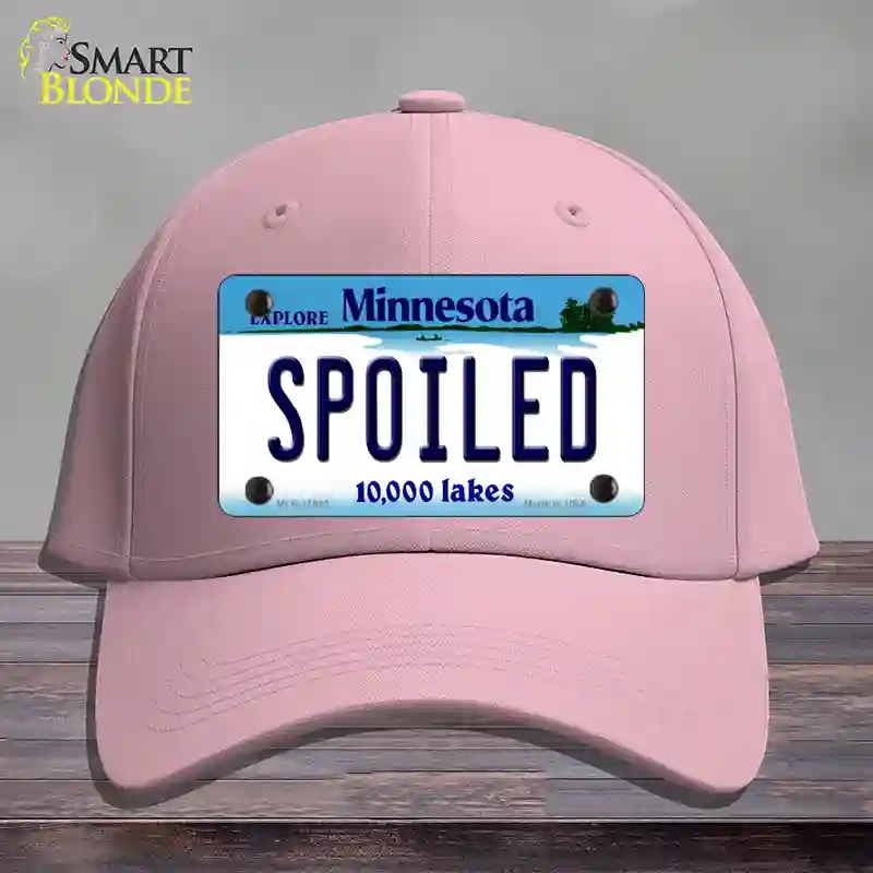 HAT05-MLP-11063 Spoiled Minnesota State Novelty License Plate Hat, Cotton - Pink