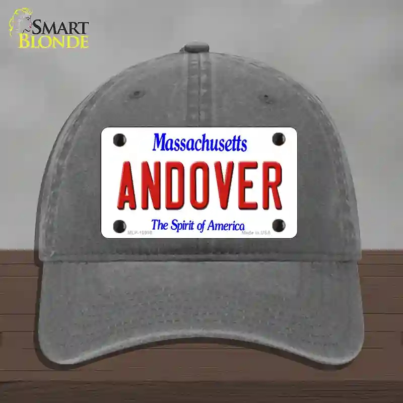 HAT08-MLP-10990 Andover Massachusetts Novelty License Plate Hat, Unconstructed Cotton - Charcoal