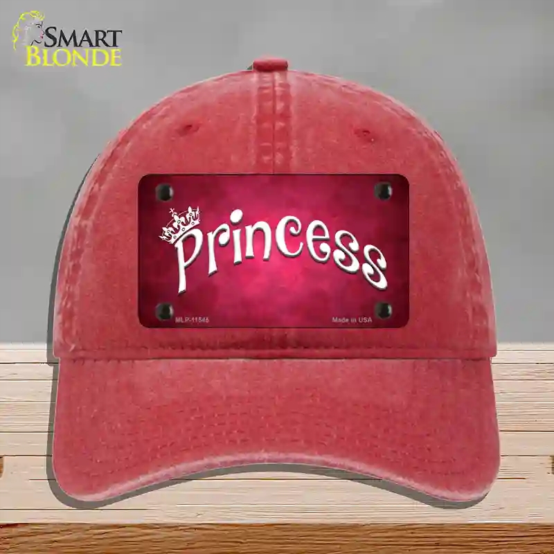 HAT13-MLP-11545 Princess Novelty License Plate Hat, Unconstructed Cotton - Red