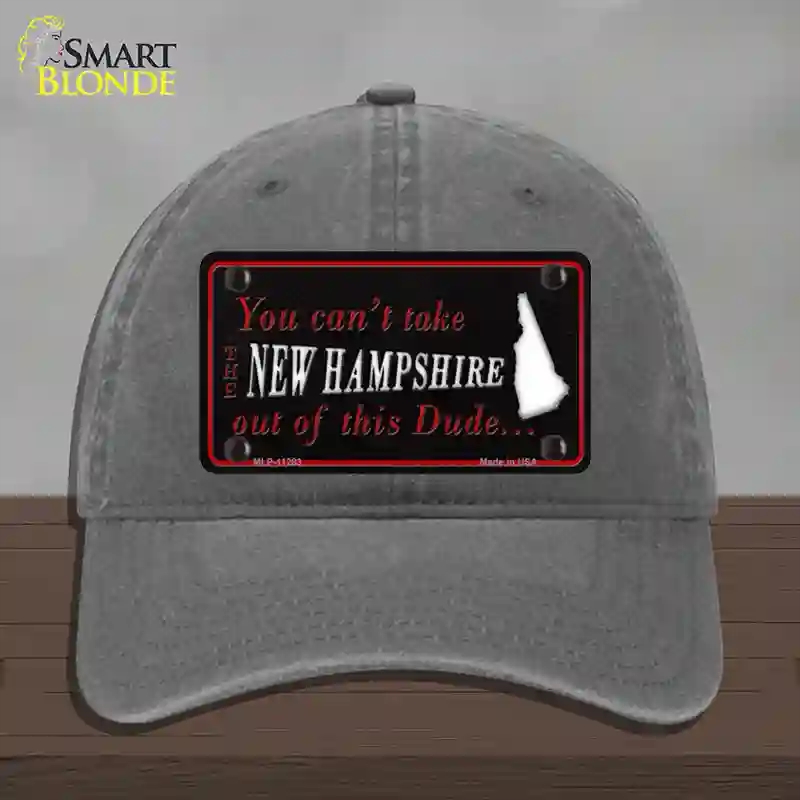 HAT08-MLP-11283   Hampshire Dude Novelty License Plate Hat, Unconstructed Cotton - Charcoal
