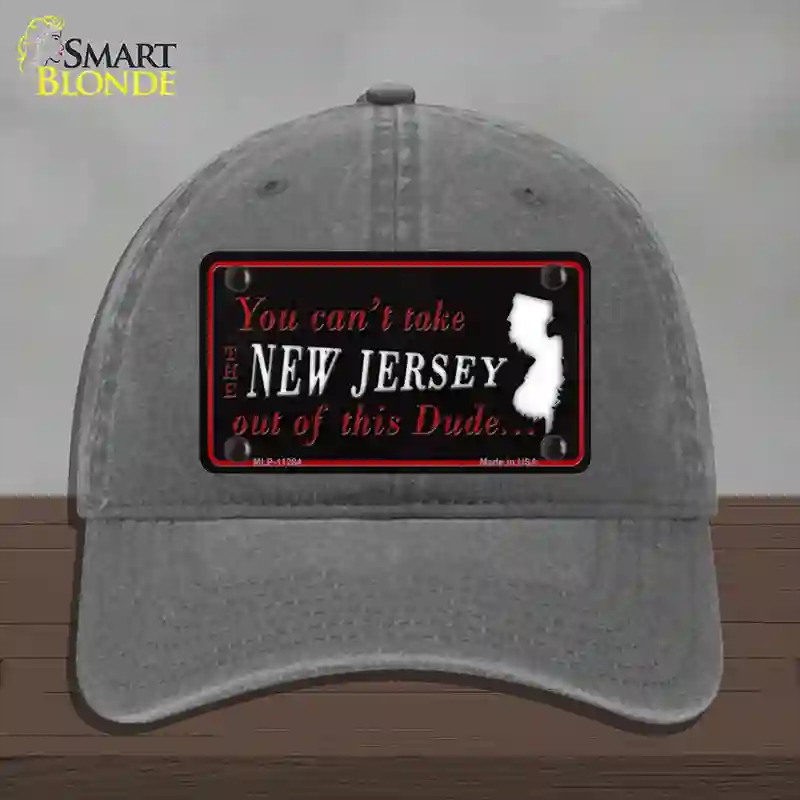 HAT08-MLP-11284   Jersey Dude Novelty License Plate Hat, Unconstructed Cotton - Charcoal
