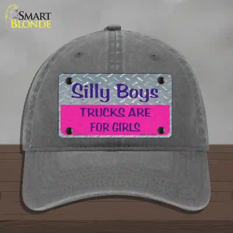 HAT08-MLP-1134 Silly Boys Novelty License Plate Hat, Unconstructed Cotton - Charcoal
