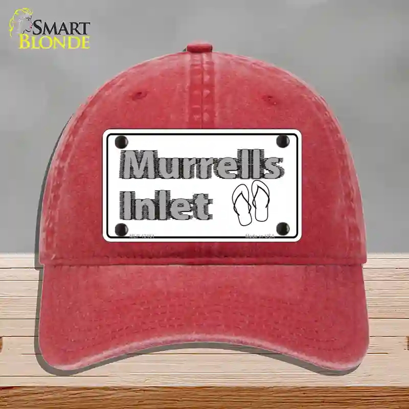 HAT13-MLP-12161 Murrells Inlet SC Novelty License Plate Hat, Unconstructed Cotton - Red