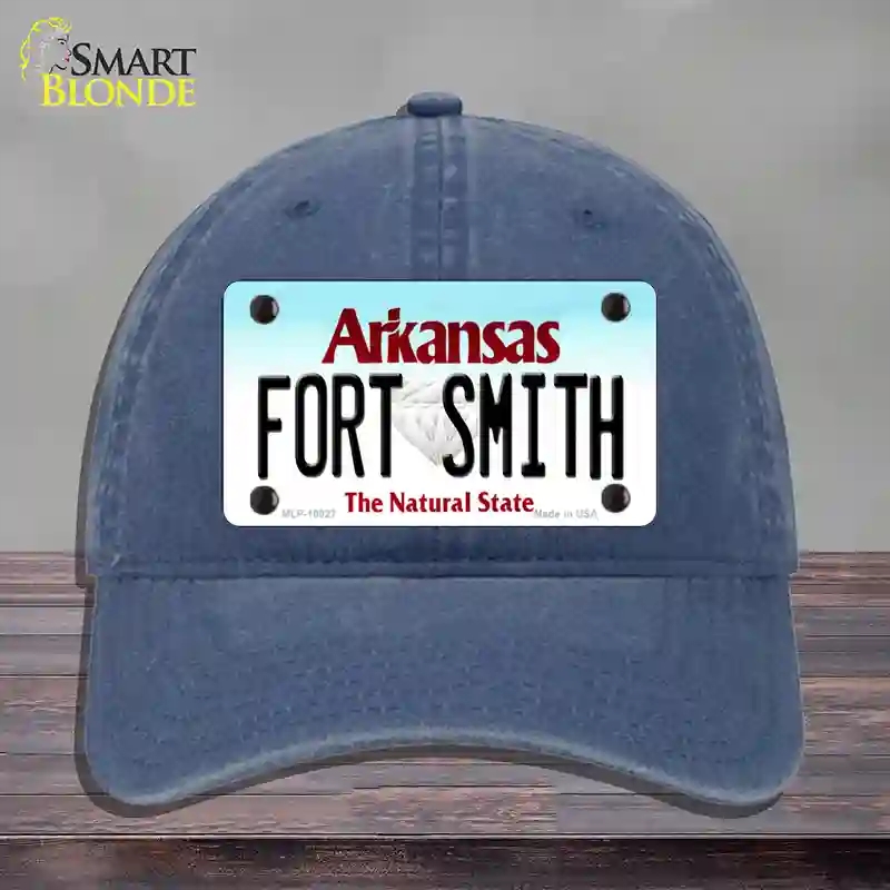 HAT11-MLP-10027 Fort Smith Arkansas Novelty License Plate Hat, Unconstructed Cotton - Navy
