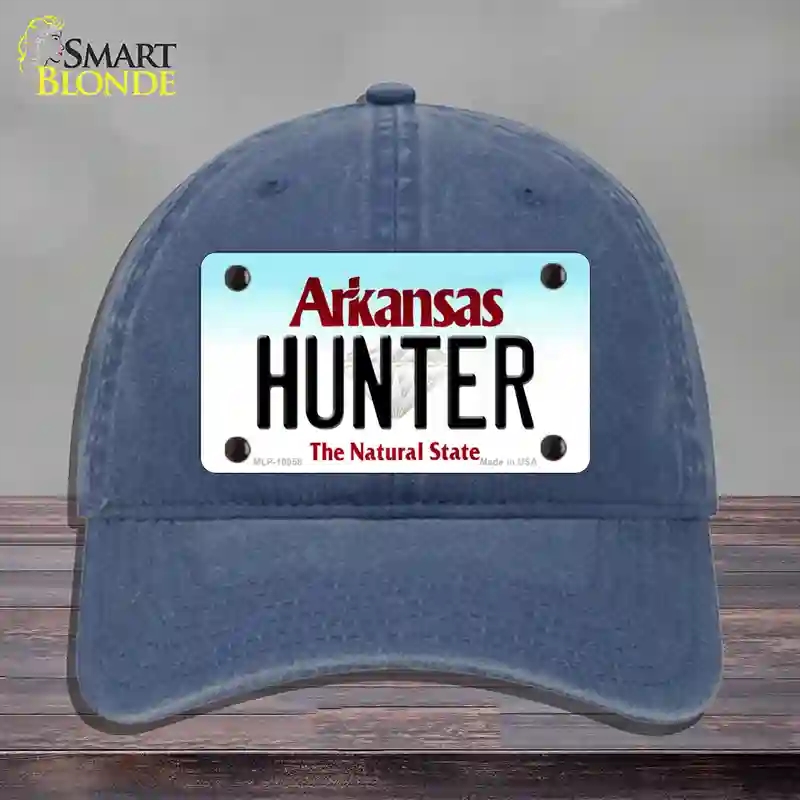 HAT11-MLP-10058 Hunter Arkansas Novelty License Plate Hat, Unconstructed Cotton - Navy