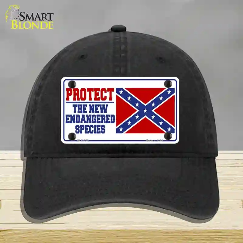 HAT07-MLP-050   Endangered Species Novelty License Plate Hat, Unconstructed Cotton - Black