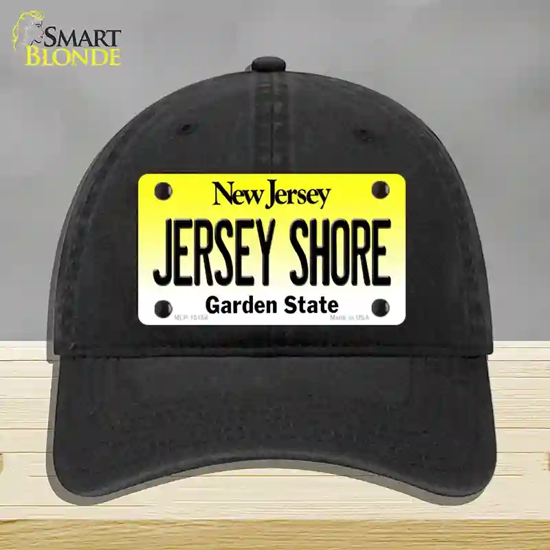 HAT07-MLP-10154 Jersey Shore   Jersey Novelty License Plate Hat, Unconstructed Cotton - Black