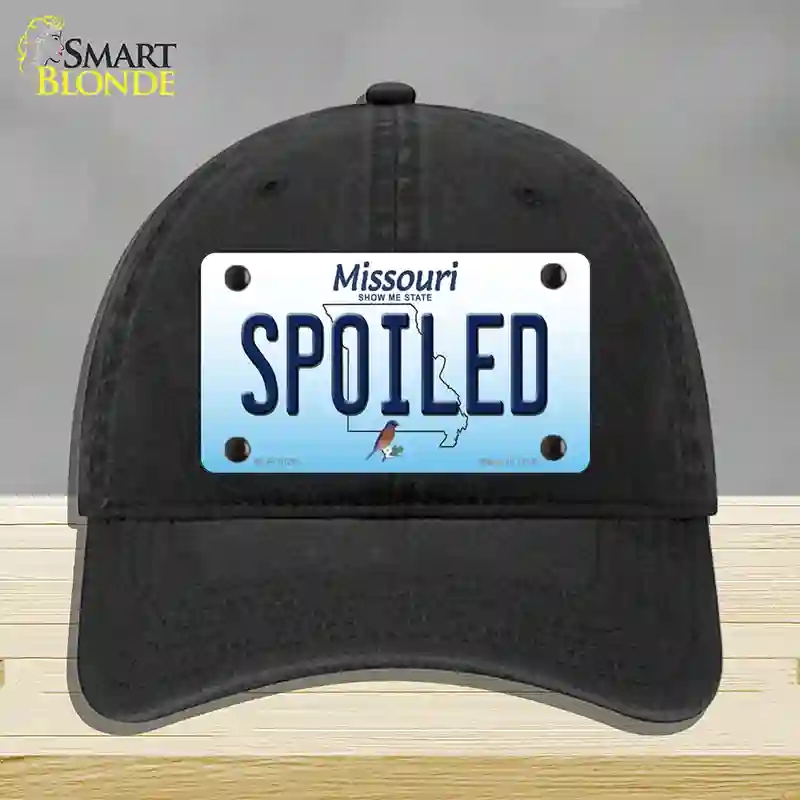 HAT07-MLP-10261 Spoiled Missouri Novelty License Plate Hat, Unconstructed Cotton - Black