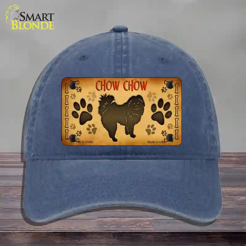 HAT11-MLP-10438 Chow Chow Novelty License Plate Hat, Unconstructed Cotton - Navy