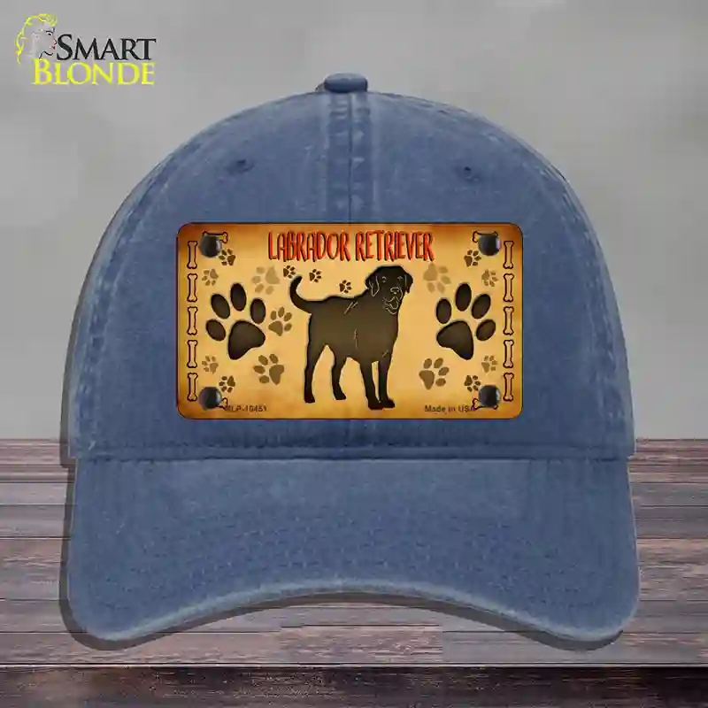 HAT11-MLP-10451 Labrador Retriever Novelty License Plate Hat, Unconstructed Cotton - Navy