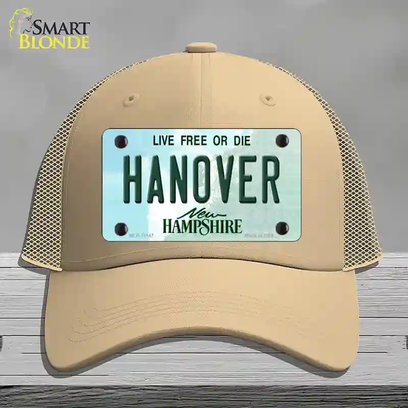 HAT15-MLP-11147 Hanover   Hampshire State Novelty License Plate Hat, Mesh - Khaki