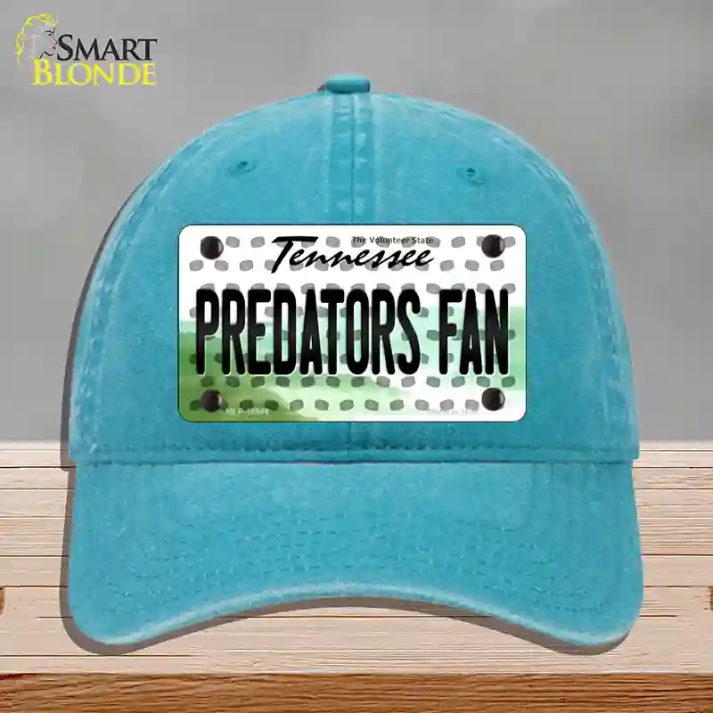 HAT10-MLP-10846 Predators Fan Tennessee Novelty License Plate Hat, Unconstructed Cotton - Lake Blue