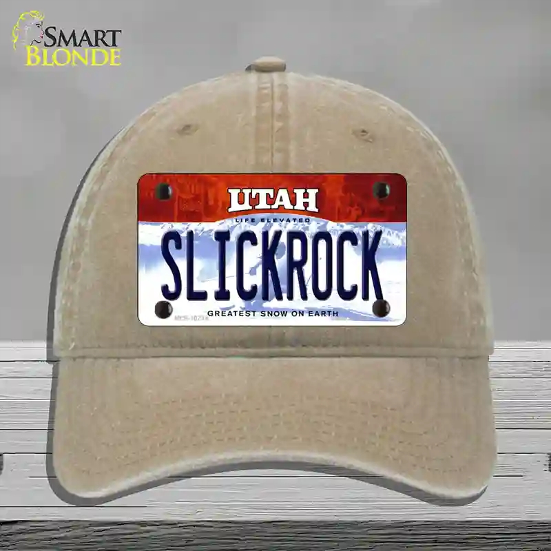 HAT09-MLP-10234 Slickrock Utah Novelty License Plate Hat, Unconstructed Cotton - Khaki