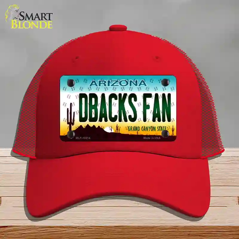 HAT17-MLP-10814 Dbacks Fan Arizona Novelty License Plate Hat, Mesh - Red