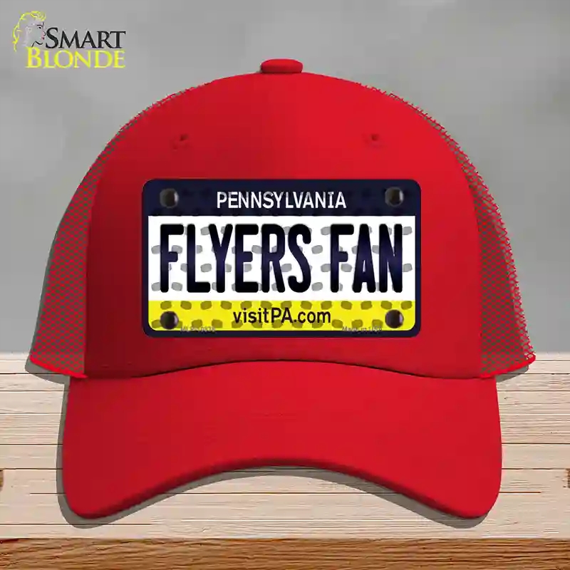 HAT17-MLP-10838 Flyers Fan Pennsylvania Novelty License Plate Hat, Mesh - Red
