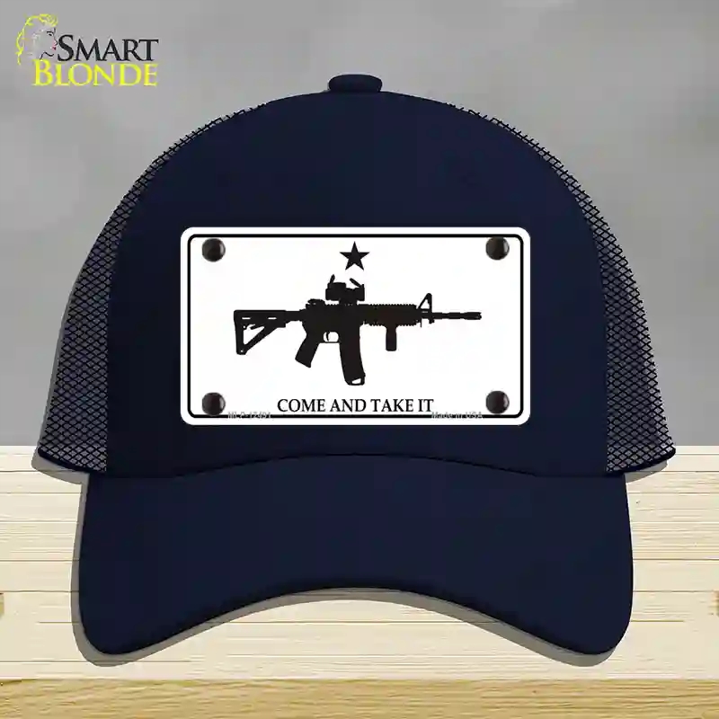 HAT16-MLP-12491 Come & Take It Novelty License Plate Hat, Mesh - Navy