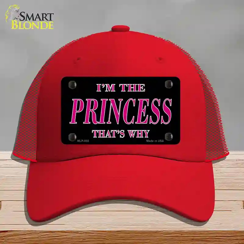 HAT17-MLP-032 Princess Thats Why Novelty License Plate Hat, Mesh - Red