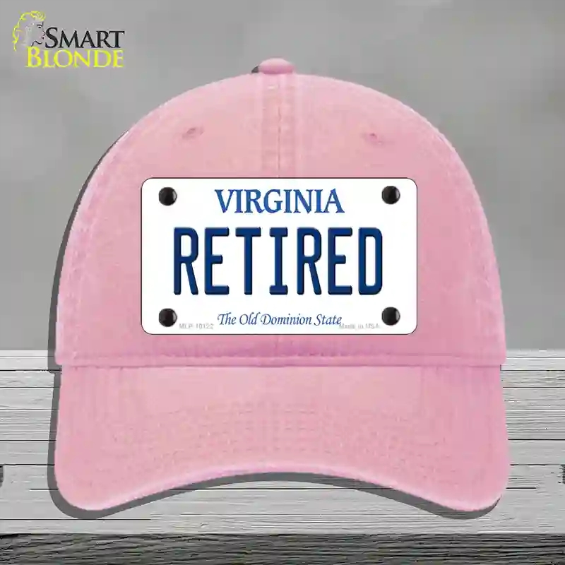 HAT12-MLP-10122 Retired Virginia Novelty License Plate Hat, Unconstructed Cotton - Pink