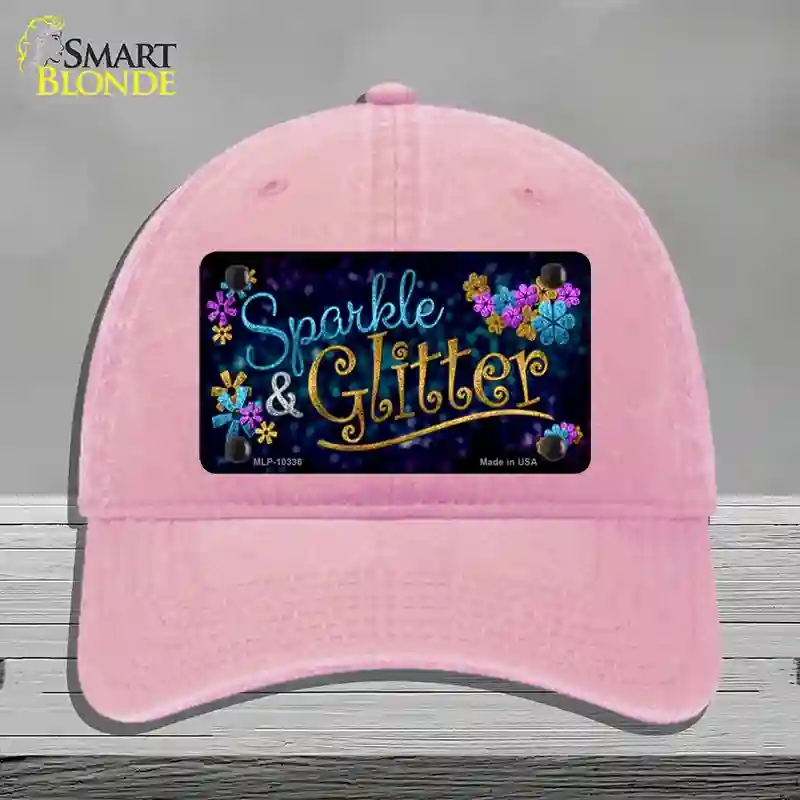 HAT12-MLP-10336 Sparkle & Glitter Novelty License Plate Hat, Unconstructed Cotton - Pink