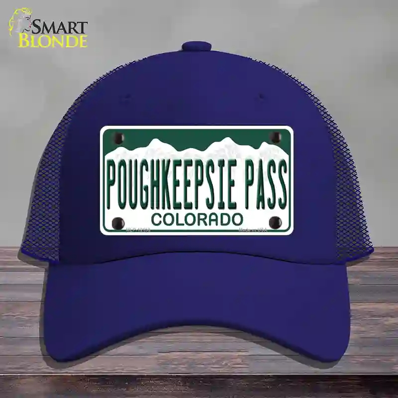 HAT18-MLP-12153 Poughkeepsie Pass Colorado Novelty License Plate Hat, Mesh - Royal Blue