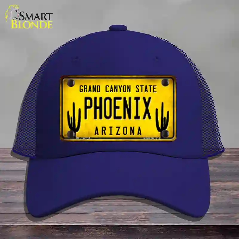 HAT18-MLP-12311 Arizona Phoenix Novelty License Plate Hat, Mesh - Royal Blue