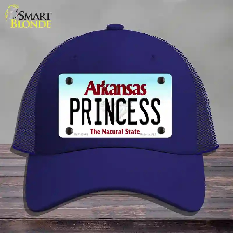 HAT18-MLP-10054 Princess Arkansas Novelty License Plate Hat, Mesh - Royal Blue