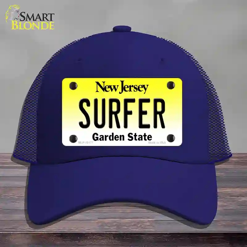 HAT18-MLP-10177 Surfer   Jersey Novelty License Plate Hat, Mesh - Royal Blue