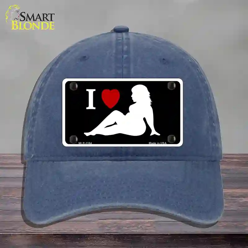 HAT11-MLP-1184 Full Figured Women Novelty License Plate Hat, Unconstructed Cotton - Navy