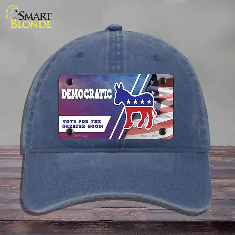 HAT11-MLP-12267 Democratic Vote for Greater Good Novelty License Plate Hat, Unconstructed Cotton - Navy