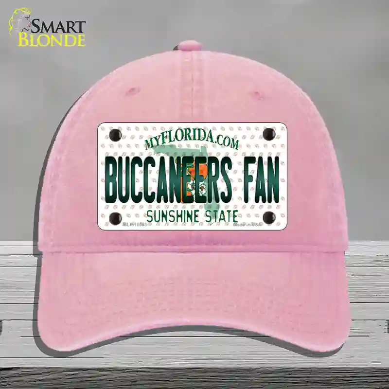 HAT12-MLP-10758 Buccaneers Fan Florida Novelty License Plate Hat, Unconstructed Cotton - Pink