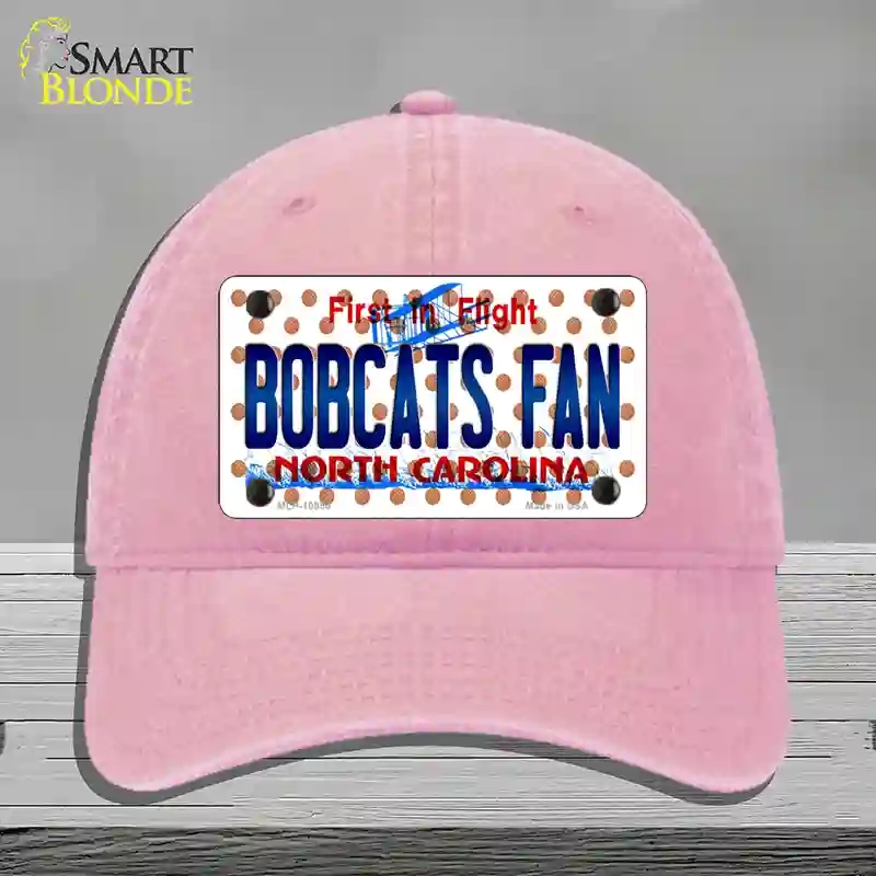 HAT12-MLP-10850 Hornets Fan North Carolina Novelty License Plate Hat, Unconstructed Cotton - Pink