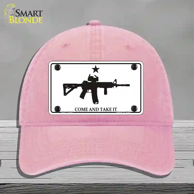 HAT12-MLP-12491 Come & Take It Novelty License Plate Hat, Unconstructed Cotton - Pink