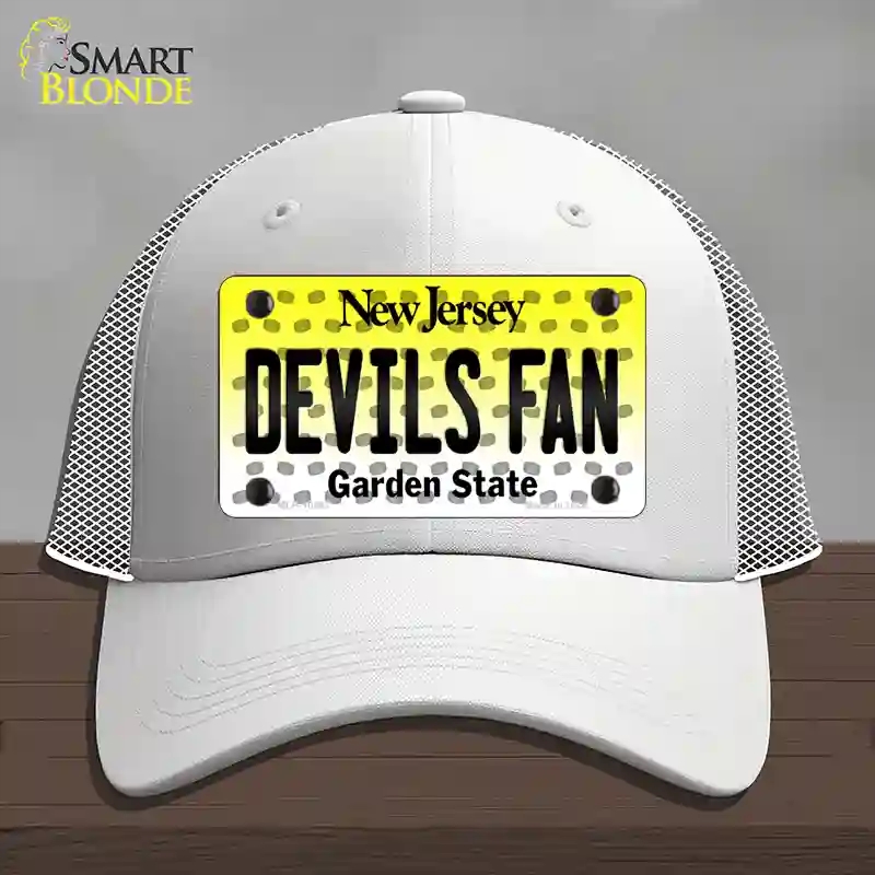 HAT19-MLP-10847 Devils Fan   Jersey Novelty License Plate Hat, Mesh - White