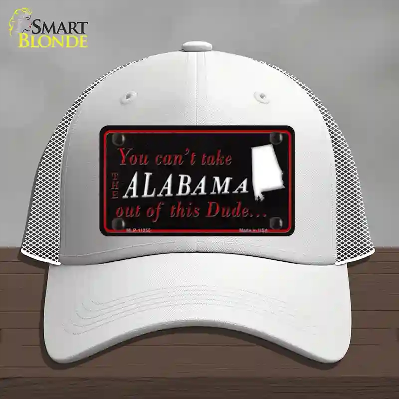 HAT19-MLP-11255 Alabama Dude Novelty License Plate Hat, Mesh - White