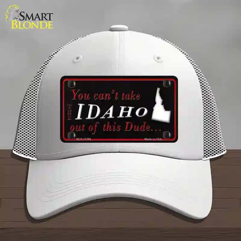 HAT19-MLP-11266 Idaho Dude Novelty License Plate Hat, Mesh - White