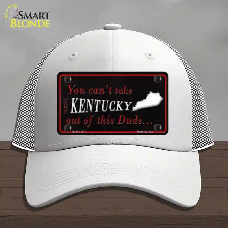 HAT19-MLP-11271 Kentucky Dude Novelty License Plate Hat, Mesh - White
