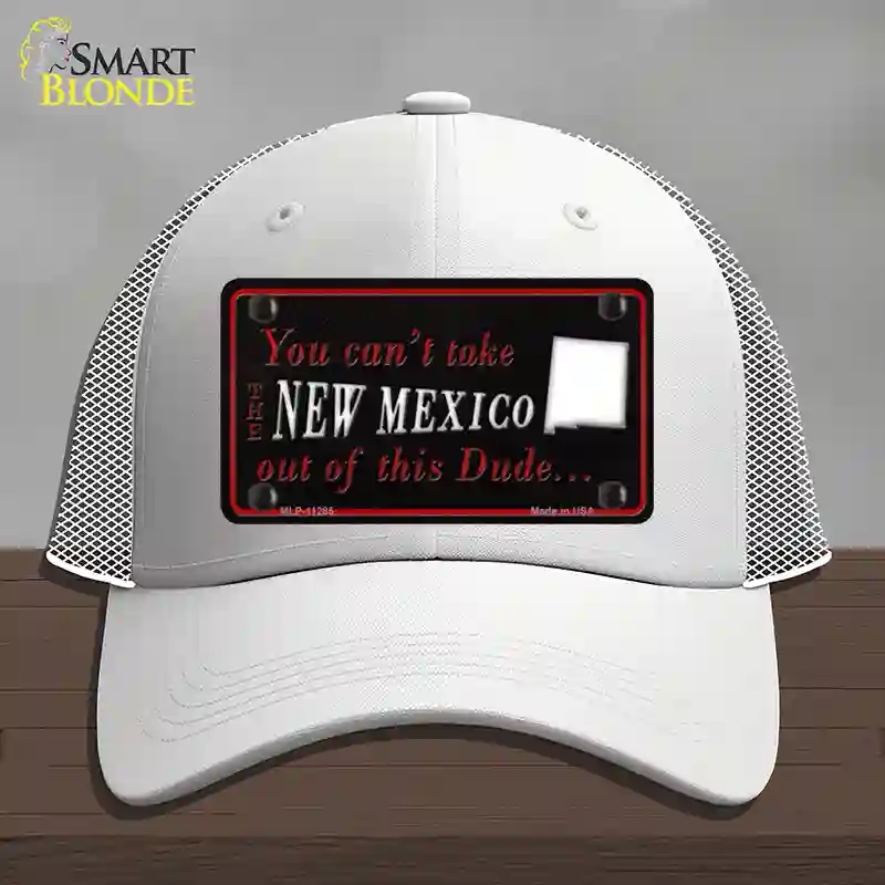 HAT19-MLP-11285   Mexico Dude Novelty License Plate Hat, Mesh - White