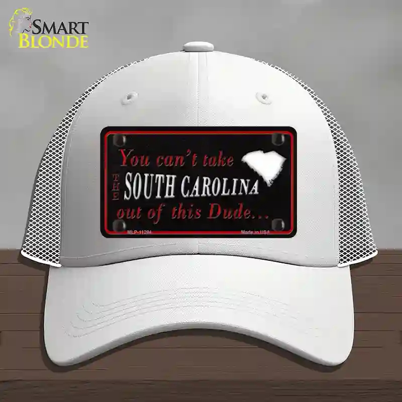 HAT19-MLP-11294 South Carolina Dude Novelty License Plate Hat, Mesh - White