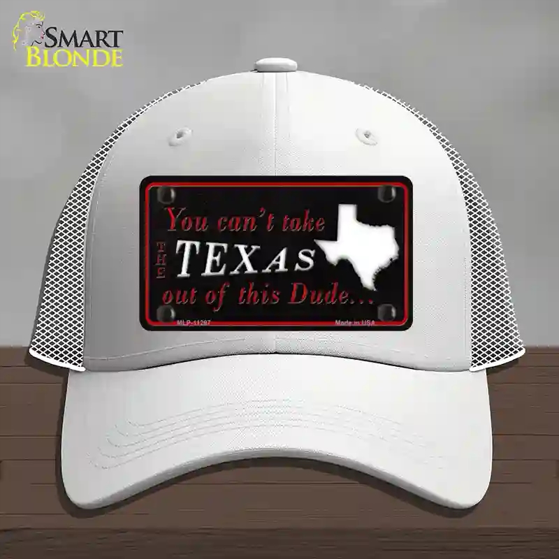 HAT19-MLP-11297 Texas Dude Novelty License Plate Hat, Mesh - White