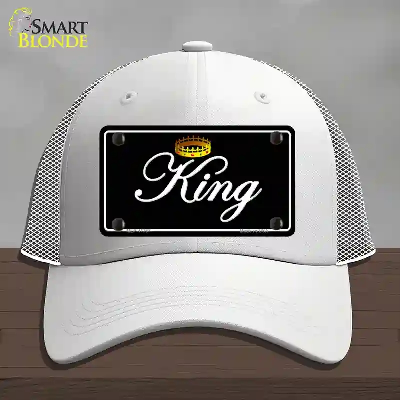 HAT19-MLP-11767 King Novelty License Plate Hat, Mesh - White