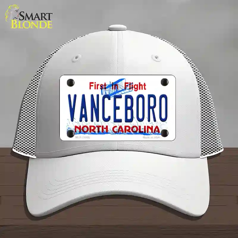 HAT19-MLP-11855 Vanceboro North Carolina Novelty License Plate Hat, Mesh - White