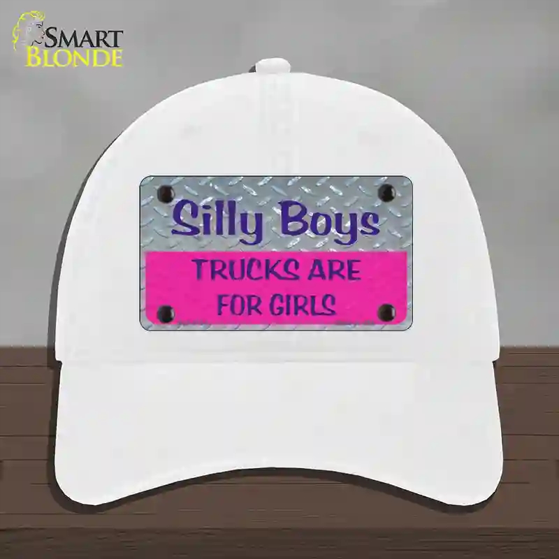 HAT14-MLP-1134 Silly Boys Novelty License Plate Hat, Unconstructed Cotton - White