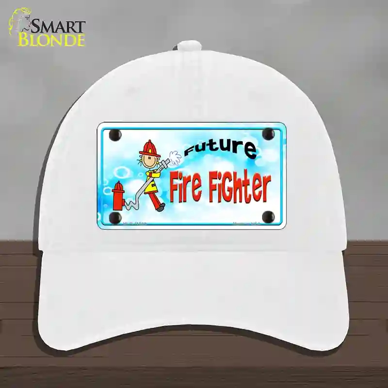HAT14-MLP-11539 Future Fire Fighter Novelty License Plate Hat, Unconstructed Cotton - White