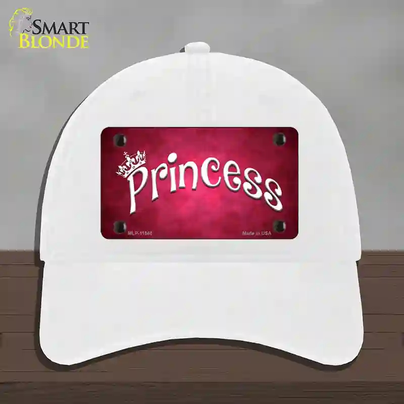 HAT14-MLP-11545 Princess Novelty License Plate Hat, Unconstructed Cotton - White