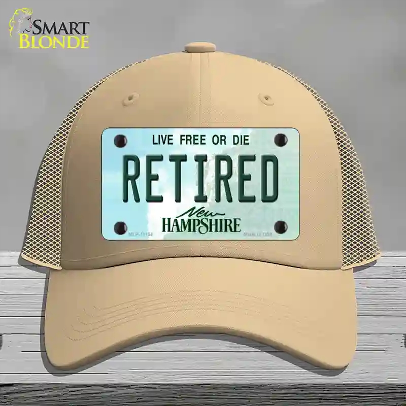 HAT15-MLP-11154 Retired   Hampshire State Novelty License Plate Hat, Mesh - Khaki