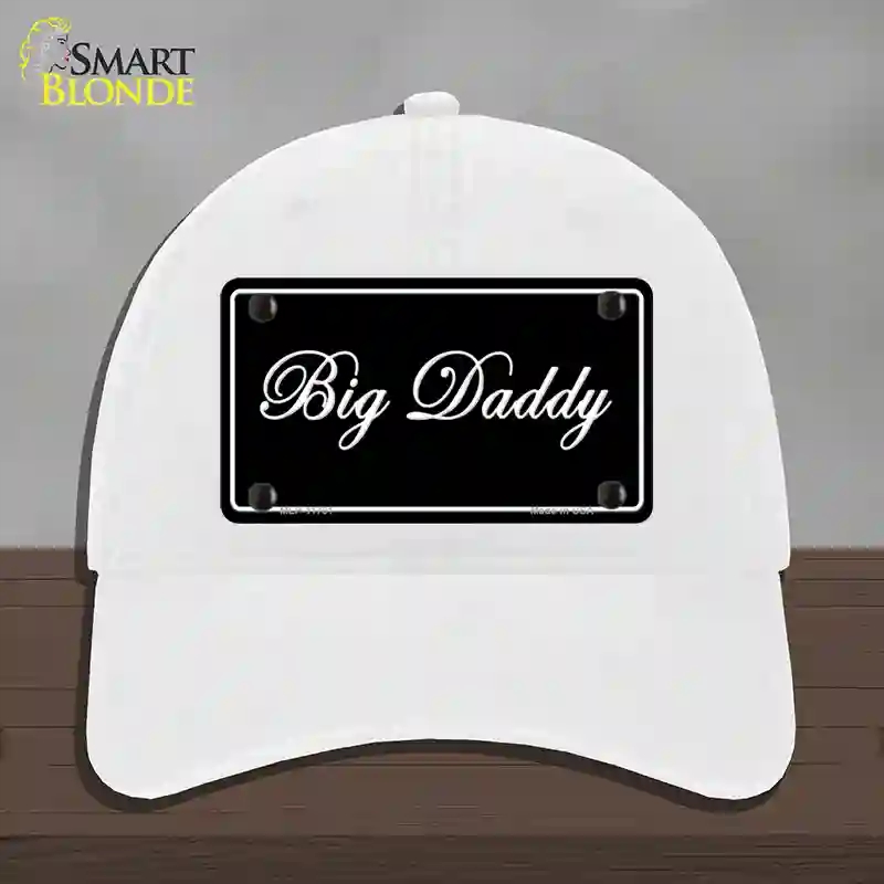 HAT14-MLP-11701 Big Daddy Novelty License Plate Hat, Unconstructed Cotton - White