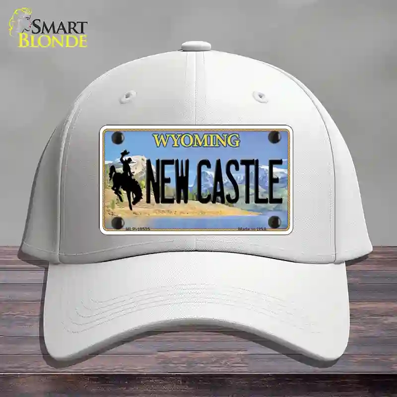 HAT21-MLP-10525   Castle Wyoming Novelty License Plate Hat, Cotton - White