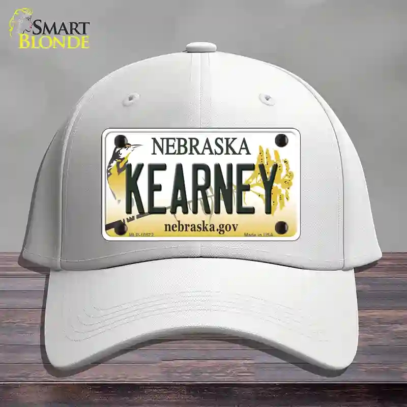 HAT21-MLP-10572 Kearney Nebraska Novelty License Plate Hat, Cotton - White